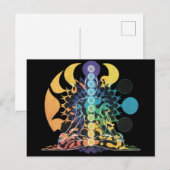 Colorful Cosmic Chakra Meditation Spiritual Energy ポストカード (正面/裏面)