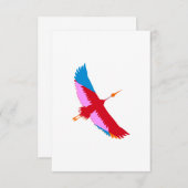 Colorful Crane Flying 招待状 (正面/裏面)