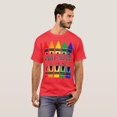 Colorful Crayon Kindergarteneamee foreachers Stude Tシャツ (正面フル)