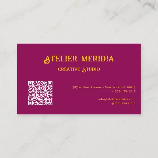 Colorful Creative Studio with QR Cod 名刺 (裏面)