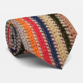 Colorful Crochet Print ネクタイ (ロール)