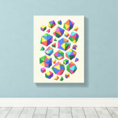 Colorful Cubes キャンバスプリント (インサイチュ (ウッドフロア))