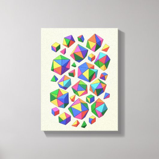 Colorful Cubes キャンバスプリント (正面)