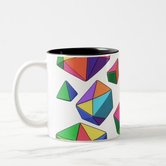 Colorful Cubes ツートーンマグカップ (左)