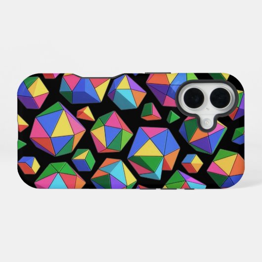 Colorful Cubes iPhone 16ケース (裏面横)