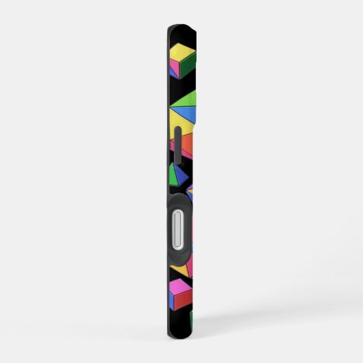 Colorful Cubes iPhone 16ケース (右側面)
