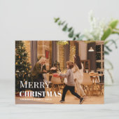 Colorful custom family photo merry christmas Card シーズンカード (スタンド正面)