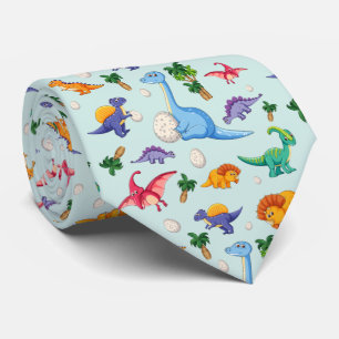 Colorful Cute Dinosaur Pattern ネクタイ