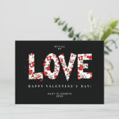 Colorful Cute Doodle Love Word Happy Valentine's  シーズンカード (スタンド正面)