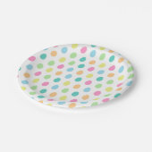 Colorful Cute Easter Egg Pattern ペーパープレート (アングル)