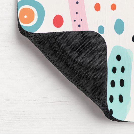 colorful cute elements design マウスパッド (コーナー)