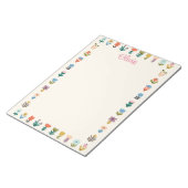 Colorful Cute Folk Flower Notepad  ノートパッド (アングル)