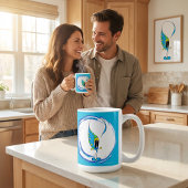 Colorful Cute Quirky Cartoon Character コーヒーマグカップ