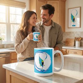 Colorful Cute Quirky Cartoon Character コーヒーマグカップ