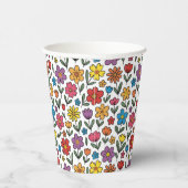 Colorful Cute Spring Flowers Paper Cups 紙コップ (右)