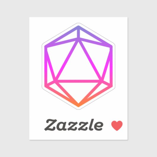 Colorful D20 Dice シール (シート)