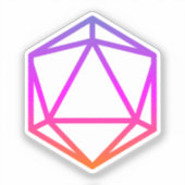 Colorful D20 Dice シール (正面)