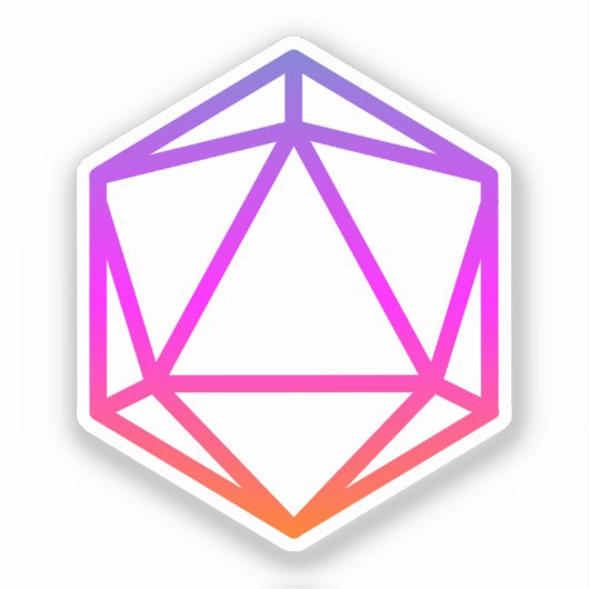 Colorful D20 Dice シール (正面)