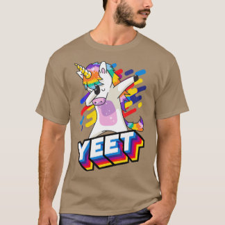 Colorful Dabbing Dancing Unicorn Celebration Tシャツ
