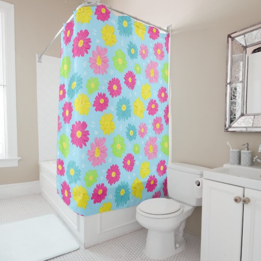 Colorful Daisies シャワーカーテン (インサイチュ)