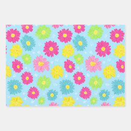 Colorful Daisies ラッピングペーパーシート