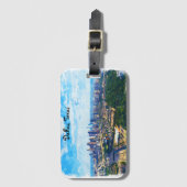 Colorful Dallas Texas Panorama City View ラゲッジタグ (正面縦)
