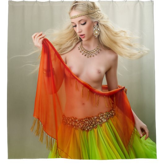 Colorful Dance Artwork シャワーカーテン (正面)