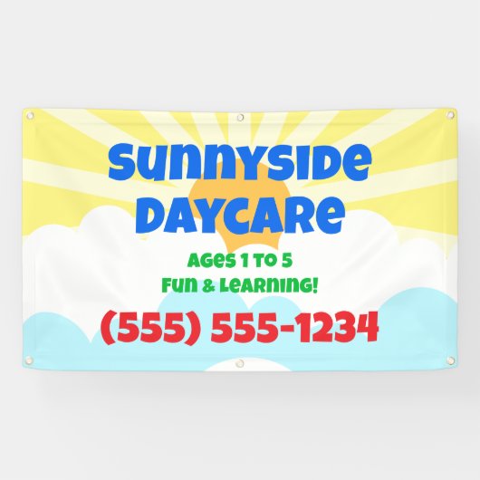 Colorful Daycare Custom Banner 横断幕 (横)
