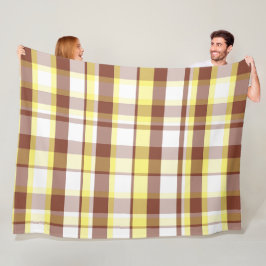 Colorful decorative retro bohemian plaid フリースブランケット