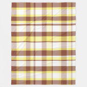 Colorful decorative retro bohemian plaid フリースブランケット (正面)