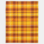 Colorful decorative retro bohemian plaid フリースブランケット (正面)