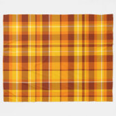Colorful decorative retro bohemian plaid フリースブランケット (正面(横))