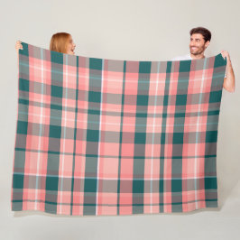 Colorful decorative retro bohemian plaid フリースブランケット
