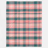 Colorful decorative retro bohemian plaid フリースブランケット (正面)