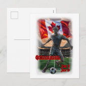 Colorful Design about a Football Celebration on a シーズンポストカード (正面/裏面)