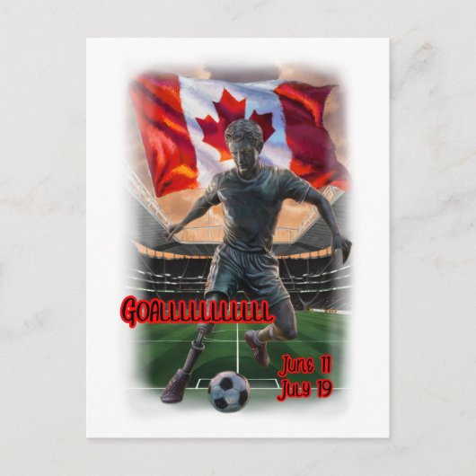 Colorful Design about a Football Celebration on a シーズンポストカード (正面)