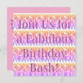 Colorful Design Birthday Party Invitation  招待状 (正面/裏面)