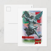 Colorful Design of Angel of Independence on a  シーズンポストカード (正面/裏面)