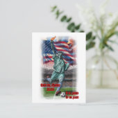 Colorful Design of Statue of Liberty on a  シーズンポストカード (スタンド正面)