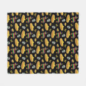 Colorful Día de Muertos Mexican Fiesta Throw  フリースブランケット (正面(横))