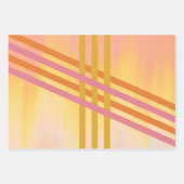 Colorful Diagonal Stripes Generic Gift ラッピングペーパーシート (正面3)