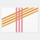 Colorful Diagonal Stripes Generic Gift ラッピングペーパーシート (正面2)