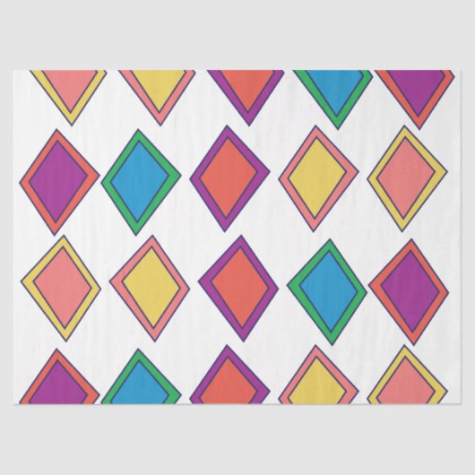 Colorful Diamond Geometric Pattern 薄葉紙 (正面)