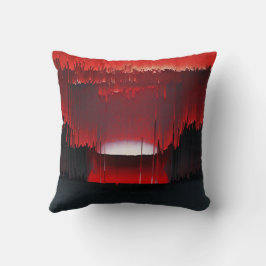 Colorful Digital Sunset Glitch クッション