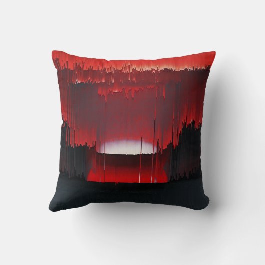 Colorful Digital Sunset Glitch クッション (裏面)