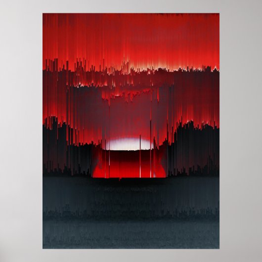 Colorful Digital Sunset Glitch ポスター (正面)