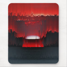 Colorful Digital Sunset Glitch マウスパッド