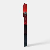 Colorful Digital Sunset Glitch iPhoneケース (左側面)