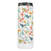 Colorful dinosaur cartoon cute pattern name  タンブラー (裏面)