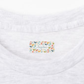 Colorful dinosaur cartoon cute pattern white name  ラベル (貼付)